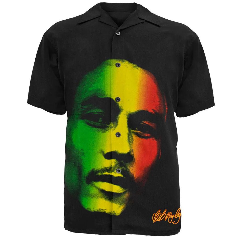 BOB MARLEY ボブマーリー (生誕 80年 ) - Tri - Color Club Shirt / 限定 / 襟付きシャツ / メンズ - PGS